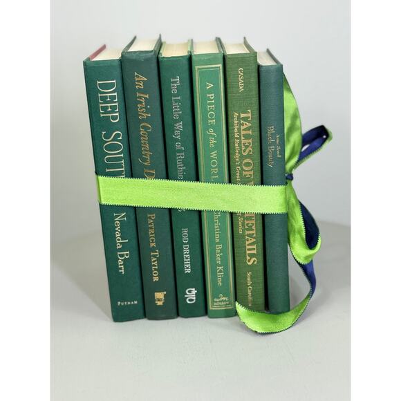 Vintage ombré effect green Decorative Book collection - Picture 3 of 4